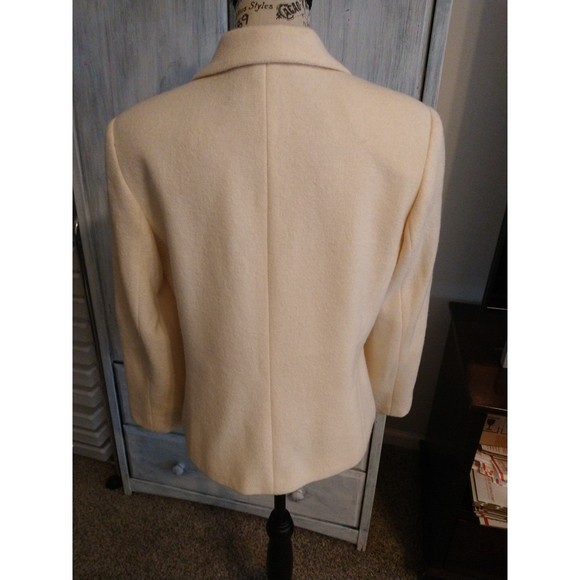 Talbots wool cream blazer Size 10p Boho Classic - Picture 5 of 9